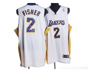 nba los angeles lakers #2 flsher white