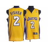 nba los angeles lakers #2 flsher yellow