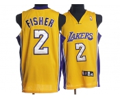 nba los angeles lakers #2 flsher yellow