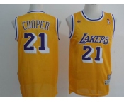 nba los angeles lakers #21 cooper yellow