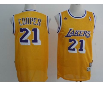 nba los angeles lakers #21 cooper yellow