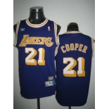 nba los angeles lakers #21cooper m&n purple