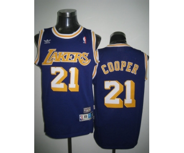 nba los angeles lakers #21cooper m&n purple