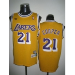 nba los angeles lakers #21cooper m&n yellow