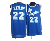 nba los angeles lakers #22 baylor m&n blue