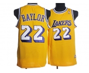 nba los angeles lakers #22 baylor m&n yellow