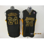 nba los angeles lakers #24 bryant black (黑字金边)