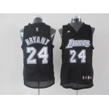 nba los angeles lakers #24 bryant black(white number)fans edition