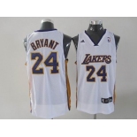 nba los angeles lakers #24 bryant white(fans edition)