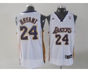 nba los angeles lakers #24 bryant white(fans edition)