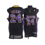 nba los angeles lakers #24 kobe bryant black(blue number)