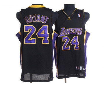 nba los angeles lakers #24 kobe bryant black(blue number)