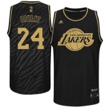 nba los angeles lakers #24 kobe bryant black[gold lettering fashion]