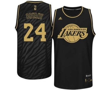 nba los angeles lakers #24 kobe bryant black[gold lettering fashion]