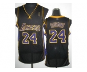 nba los angeles lakers #24 kobe bryant black[revolution 30][purple number]