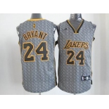 nba los angeles lakers #24 kobe bryant grey[static fashion swingman]