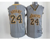 nba los angeles lakers #24 kobe bryant grey[static fashion swingman]