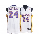 nba los angeles lakers #24 kobe bryant white