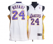 nba los angeles lakers #24 kobe bryant white