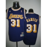 nba los angeles lakers #31 rambis m&n purple