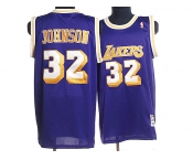 nba los angeles lakers #32 johnson m&n purple