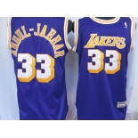 nba los angeles lakers #33 abdul-jabbar m&n purple