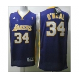 nba los angeles lakers #34 o`neal purple[revolution 30 swingman]