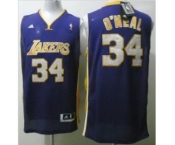 nba los angeles lakers #34 o`neal purple[revolution 30 swingman]