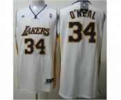 nba los angeles lakers #34 o`neal white[revolution 30 swingman]