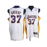 nba los angeles lakers #37 artest white