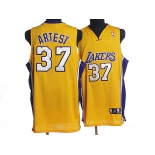 nba los angeles lakers #37 artest yellow