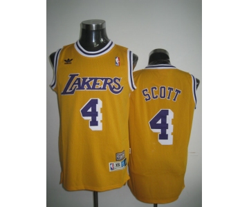 nba los angeles lakers #4 scott m&n yellow