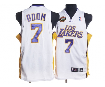 nba los angeles lakers #7 odom white(los city edition)