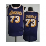 nba los angeles lakers #73 rodman purple[m&n]