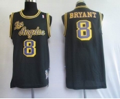 nba los angeles lakers #8 bryant m&n black