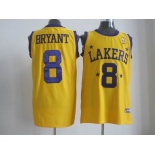 nba los angeles lakers #8 bryant yellow星星