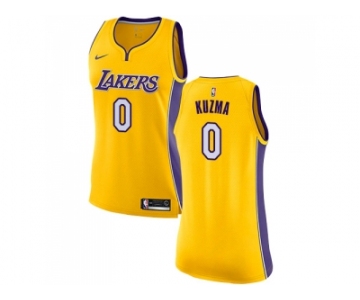 Women Nike Los Angeles Lakers #0 Kyle Kuzma Gold NBA Swingman Icon Edition Jersey