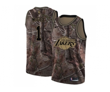 Women Nike Los Angeles Lakers #1 JaVale McGee Camo NBA Swingman Realtree Collection Jerse