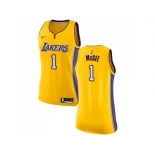 Women Nike Los Angeles Lakers #1 JaVale McGee Gold NBA Swingman Icon Edition Jersey