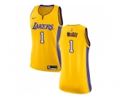 Women Nike Los Angeles Lakers #1 JaVale McGee Gold NBA Swingman Icon Edition Jersey