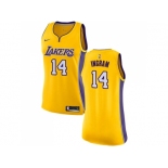 Women Nike Los Angeles Lakers #14 Brandon Ingram Gold NBA Swingman Icon Edition Jersey