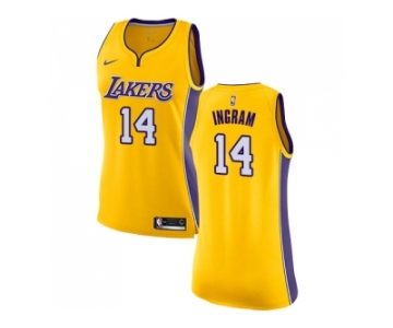 Women Nike Los Angeles Lakers #14 Brandon Ingram Gold NBA Swingman Icon Edition Jersey