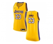 Women Nike Los Angeles Lakers #23 LeBron James Gold NBA Swingman Icon Edition Jersey