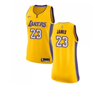 Women Nike Los Angeles Lakers #23 LeBron James Gold NBA Swingman Icon Edition Jersey