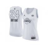 Women Nike Los Angeles Lakers #24 Kobe Bryant White NBA Jordan Swingman 2018 All-Star Game Jersey