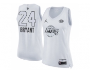 Women Nike Los Angeles Lakers #24 Kobe Bryant White NBA Jordan Swingman 2018 All-Star Game Jersey