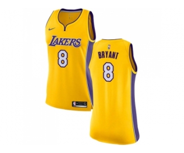 Women Nike Los Angeles Lakers #8 Kobe Bryant Gold NBA Swingman Icon Edition Jersey