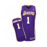 Women's Adidas Los Angeles Lakers #1 Kentavious Caldwell-Pope Authentic Purple Road NBA Jersey