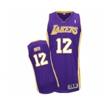 Women's Adidas Los Angeles Lakers #12 Channing Frye Authentic Purple Road NBA Jersey