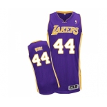 Women's Adidas Los Angeles Lakers #44 Jerry West Authentic Purple Road NBA Jersey